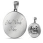Love You Forever Circle Necklace Stainless Steel or 18k Gold 18-22" - Express Your Love Gifts