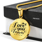 Love You Forever Circle Necklace Stainless Steel or 18k Gold 18-22" - Express Your Love Gifts
