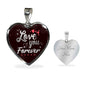 Love You Forever Necklace Stainless Steel or 18k Gold Heart Pendant 18-22"-Express Your Love Gifts
