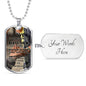 Love Your Enemies And Pray For Everyone Necklace Stainless Steel or 18k Gold Dog Tag 24" Chain-Express Your Love Gifts