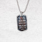 Love Your Enemies And Pray For Everyone White Necklace Stainless Steel or 18k Gold Dog Tag 24" Chain-Express Your Love Gifts