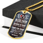 Love Your Enemies And Pray For Everyone White Necklace Stainless Steel or 18k Gold Dog Tag 24" Chain-Express Your Love Gifts