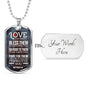 Love Your Enemies And Pray For Everyone White Necklace Stainless Steel or 18k Gold Dog Tag 24" Chain-Express Your Love Gifts