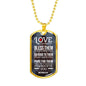 Love Your Enemies And Pray For Everyone White Necklace Stainless Steel or 18k Gold Dog Tag 24" Chain-Express Your Love Gifts