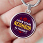 Love Your Neighbor As Yourself Mark 12:31 Circle Necklace Stainless Steel or 18k Gold 18-22"-Express Your Love Gifts