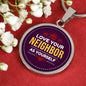 Love Your Neighbor As Yourself Mark 12:31 Circle Necklace Stainless Steel or 18k Gold 18-22"-Express Your Love Gifts
