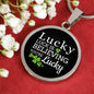 Luck Necklace Gift Circle Pendant Stainless Steel or 18k Gold 18-22" - Express Your Love Gifts