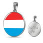 Luxembourg Flag Necklace Luxembourg Flag Stainless Steel or 18k Gold 18-22" - Express Your Love Gifts