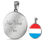 Luxembourg Flag Necklace Luxembourg Flag Stainless Steel or 18k Gold 18-22" - Express Your Love Gifts