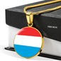 Luxembourg Flag Necklace Luxembourg Flag Stainless Steel or 18k Gold 18-22" - Express Your Love Gifts