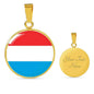 Luxembourg Flag Necklace Luxembourg Flag Stainless Steel or 18k Gold 18-22" - Express Your Love Gifts