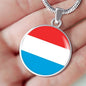 Luxembourg Flag Necklace Luxembourg Flag Stainless Steel or 18k Gold 18-22" - Express Your Love Gifts