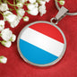 Luxembourg Flag Necklace Luxembourg Flag Stainless Steel or 18k Gold 18-22" - Express Your Love Gifts