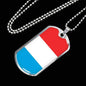 Luxembourg Flag Necklace Luxembourg Flag Stainless Steel or 18k Gold Dog Tag 24" - Express Your Love Gifts