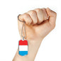 Luxembourg Flag Necklace Luxembourg Flag Stainless Steel or 18k Gold Dog Tag 24" - Express Your Love Gifts