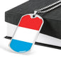 Luxembourg Flag Necklace Luxembourg Flag Stainless Steel or 18k Gold Dog Tag 24" - Express Your Love Gifts