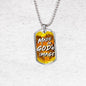 Made In God's Image Necklace Stainless Steel or 18k Gold Dog Tag 24" Chain-Express Your Love Gifts