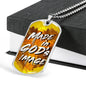 Made In God's Image Necklace Stainless Steel or 18k Gold Dog Tag 24" Chain-Express Your Love Gifts