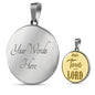Make Time For Our Lord Circle Necklace Stainless Steel 18-22" - Express Your Love Gifts