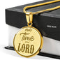 Make Time For Our Lord Circle Necklace Stainless Steel 18-22" - Express Your Love Gifts