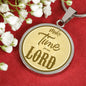 Make Time For Our Lord Circle Necklace Stainless Steel 18-22" - Express Your Love Gifts