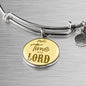 Make Time For Our Lord Stainless Steel or 18k Gold Circle Bangle Bracelet - Express Your Love Gifts