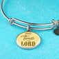 Make Time For Our Lord Stainless Steel or 18k Gold Circle Bangle Bracelet - Express Your Love Gifts