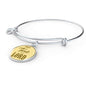 Make Time For Our Lord Stainless Steel or 18k Gold Circle Bangle Bracelet - Express Your Love Gifts