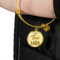 Make Time For Our Lord Stainless Steel or 18k Gold Circle Bangle Bracelet - Express Your Love Gifts