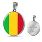 Mali Flag Necklace Mali Flag Stainless Steel or 18k Gold 18-22" - Express Your Love Gifts
