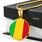 Mali Flag Necklace Mali Flag Stainless Steel or 18k Gold 18-22" - Express Your Love Gifts