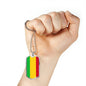 Mali Flag Necklace Mali Flag Stainless Steel or 18k Gold Dog Tag 24" - Express Your Love Gifts