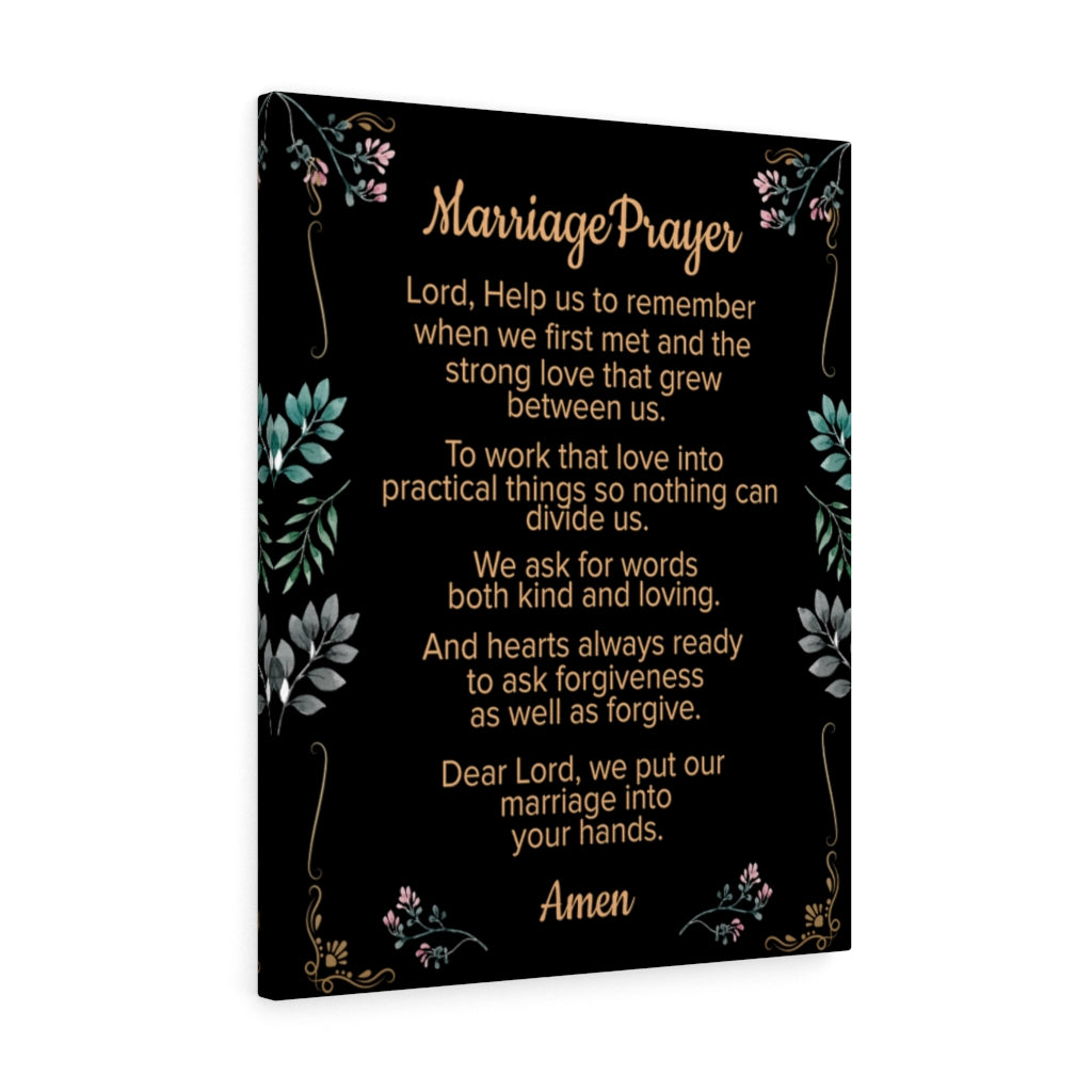 Marriage Prayer Motivation Wall Decor for Home Office Gym Inspiring Success Quote Print Ready to Hang - Express Your Love Gifts