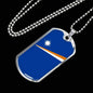 Marshall Islands Flag Necklace Marshall Islands Flag Stainless Steel or 18k Gold 18-22" - Express Your Love Gifts