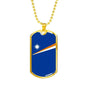 Marshall Islands Flag Necklace Marshall Islands Flag Stainless Steel or 18k Gold 18-22" - Express Your Love Gifts