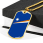 Marshall Islands Flag Necklace Marshall Islands Flag Stainless Steel or 18k Gold 18-22" - Express Your Love Gifts