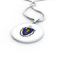 Massachusetts	State Flag Necklace Stainless Steel or 18k Gold Circle Pendant 18-22" - Express Your Love Gifts
