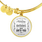 Matthew 6:33 The Kingdom Of God Stainless Steel or 18k Gold Circle Bracelet Bangle - Express Your Love Gifts