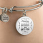 Matthew 6:33 The Kingdom Of God Stainless Steel or 18k Gold Circle Bracelet Bangle - Express Your Love Gifts