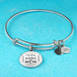 Matthew 6:33 The Kingdom Of God Stainless Steel or 18k Gold Circle Bracelet Bangle - Express Your Love Gifts