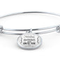 Matthew 6:33 The Kingdom Of God Stainless Steel or 18k Gold Circle Bracelet Bangle - Express Your Love Gifts