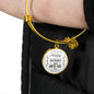 Matthew 6:33 The Kingdom Of God Stainless Steel or 18k Gold Circle Bracelet Bangle - Express Your Love Gifts