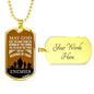 May God Keep You Away Necklace Stainless Steel or 18k Gold Dog Tag 24" Chain-Express Your Love Gifts