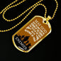 May God Keep You Away Necklace Stainless Steel or 18k Gold Dog Tag 24" Chain-Express Your Love Gifts