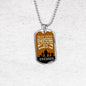 May God Keep You Away Necklace Stainless Steel or 18k Gold Dog Tag 24" Chain-Express Your Love Gifts