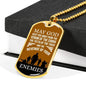 May God Keep You Away Necklace Stainless Steel or 18k Gold Dog Tag 24" Chain-Express Your Love Gifts