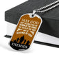 May God Keep You Away Necklace Stainless Steel or 18k Gold Dog Tag 24" Chain-Express Your Love Gifts