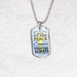 May The Joy Communion Necklace Stainless Steel or 18k Gold Dog Tag 24" Chain-Express Your Love Gifts