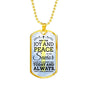 May The Joy Communion Necklace Stainless Steel or 18k Gold Dog Tag 24" Chain-Express Your Love Gifts
