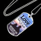 Memorial Necklace Beside Us Stainless Steel or 18k Gold Dog Tag 24" Chain-Express Your Love Gifts